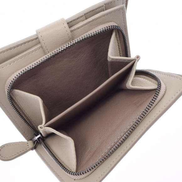 BOTTEGA VENETA Intrecciato Zipper Wallet Gray Lambskin Bi - Picture 10 of 12